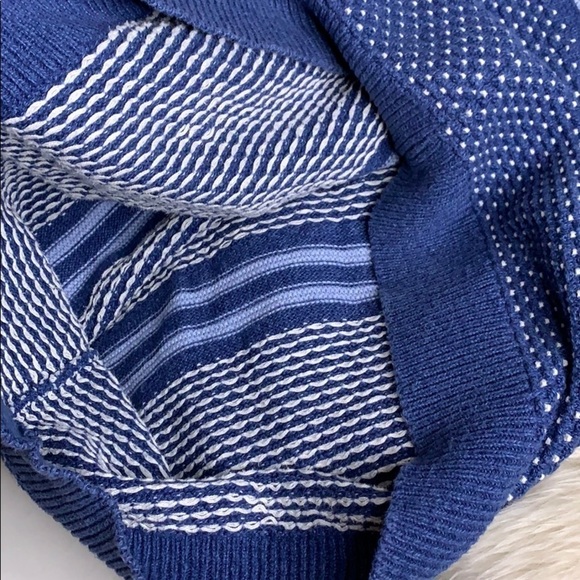 Vintage prides landing embroidered knit pullover blue textured sweater XL - Picture 10 of 10